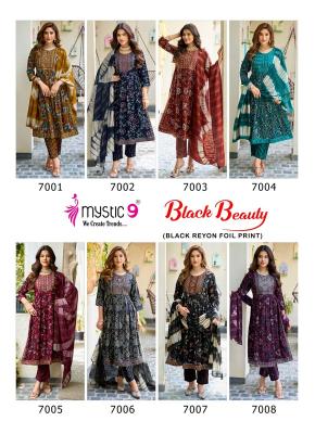 Mystic9 black beauty vol 7 wholesale printed kurti